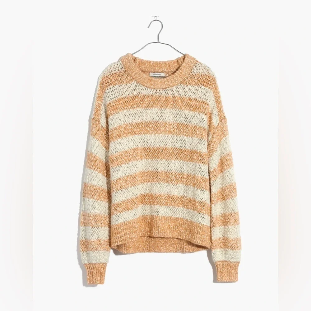 Madewell Baez Pullover Sweater in Stripe sz S